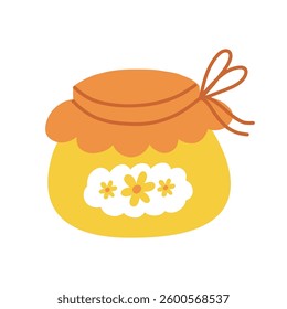 Rustic honey jar vector – cute organic honey container illustration for farm-themed designs and prints