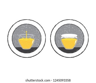 Rustic Honey Pot Badge or Label