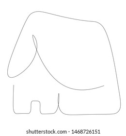 Rustic house line draw, vector illustration
