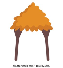 diseño aislado de ilustración vectorial de choza rústica