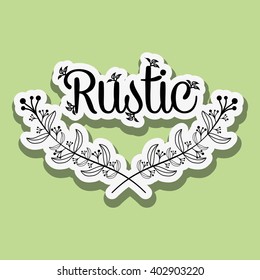 Rustic icon design , vector illustration