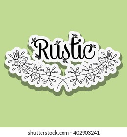Rustic icon design , vector illustration