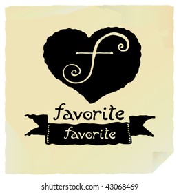 rustic icons FAVORITE HEART