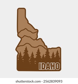 Rustic Idaho Design with Nature and Inspired State Outline Art