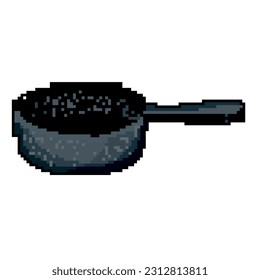 rustic iron skillet game pixel art retro vector. bit rustic iron skillet. old vintage illustration