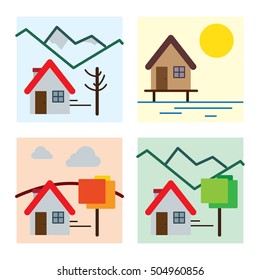 Rustic landscape set collection