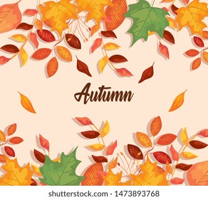 rustic leaves with branches plants decoration