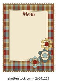 Rustic menu template with copy space