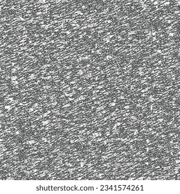 Rustic mottled carpet woven in black and white. Gray rug for covering the floor. Rough textile material, made from a mixture of natural and synthetic fibers. Vector seamless.