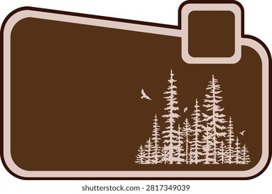 Rustic National Park Sign Frame with Square Clip for Woodland Signs, Camping Decor, Adventure Branding, Forest Labels and Cabin Wall Art