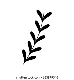 rustic natural branches plant with leaves