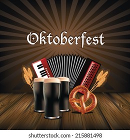 Rustic Oktoberfest design EPS 10 vector