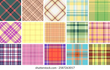 Rustic plaid patterns in earthy tones, perfect for fabric, textile design, and classic linen material, bringing a touch of timeless elegance.