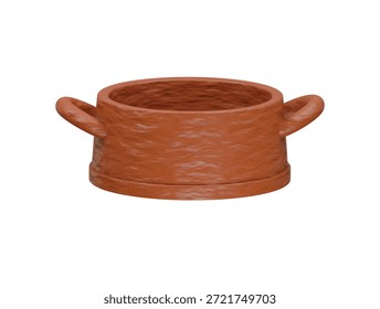 rustic pot icon 3d illustration render