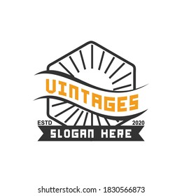 Rustic Retro Vintage for Bagels Logo Design Vector