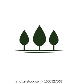 Rustic Retro Vintage Evergreen, Pines, Spruce, Cedar trees logo design