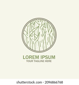 Rustic Retro Vintage Evergreen, Pines, Spruce, Cedar tree logo logo design, Vintage Wood Logs Vector Logo.