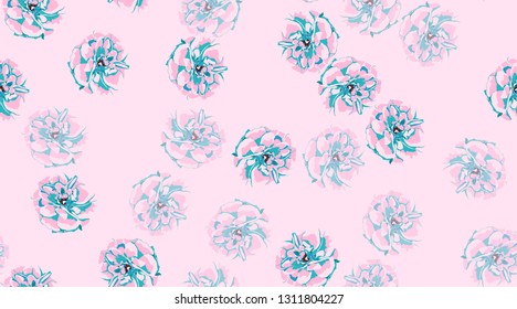 Rustic Roses Pattern, Floral Pastel Watercolor Background. Vintage Flowers, Wedding Invitation Cards. Elegant Roses Pastel Bouquet for Fashion Print. Vector Floral Illustration. Spring Rose in Pastel.