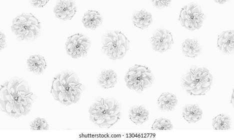 Rustic Roses Pattern, Floral Watercolor Background. Vintage Flowers, Wedding Decoration, Invitation Cards. Elegant Roses Bouquet for Fashion Print. Vector Floral Illustration. Hand Drawn Spring Roses.