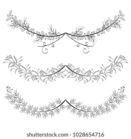 rustic set wreaths icons
