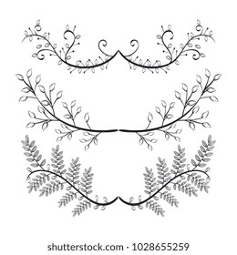 rustic set wreaths icons