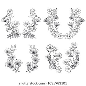 rustic set wreaths icons