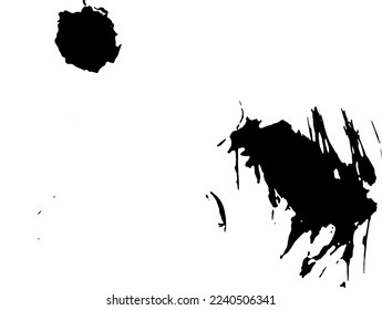 Rustic splash vector texture. Abstract background. Weathered surface and shape. Dirty and damaged backdrop. Vector graphic illustration with transparent white. EPS10.