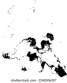 Rustikale Splash-Vektorstruktur. Abstrakter Hintergrund. Gewitterte Oberfläche und Form. Schmutziger und beschädigter Hintergrund. Vektorgrafik mit transparentem Weiß. EPS10.