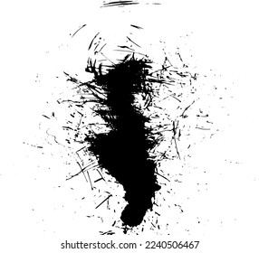 Rustic splash vector texture. Abstract background. Weathered surface and shape. Dirty and damaged backdrop. Vector graphic illustration with transparent white. EPS10.