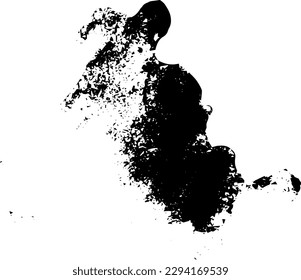 Rustic splash vector texture. Abstract background. Weathered surface and shape. Dirty and damaged backdrop. Vector graphic illustration with transparent white. EPS10.