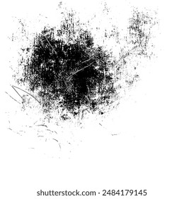 Rustic splash vector texture. Abstract background. Weathered surface and shape. Dirty and damaged backdrop. Vector graphic illustration with transparent white. EPS10.