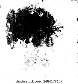 Rustic splash vector texture. Abstract background. Weathered surface and shape. Dirty and damaged backdrop. Vector graphic illustration with transparent white. EPS10.