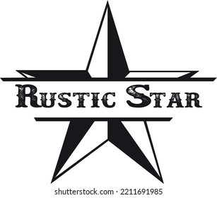 Rustic Star Clipart Editable File Vector Stock Vector Royalty Free   Rustic Star Clipart Editable File 260nw 2211691985 