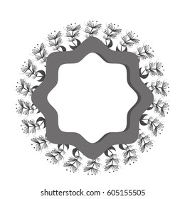 rustic star sign with plants decoration