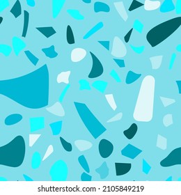 Rustic terrazzo flooring vector seamless for banner design.  Graphic modern pattern.  Vector illustration. 