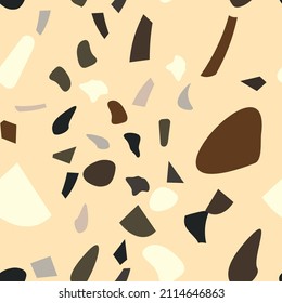 Rustic terrazzo flooring vector seamless for banner design.  Graphic modern pattern.  Seamless vector background.