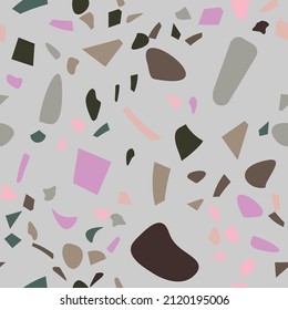 Rustic terrazzo flooring vector seamless for banner design.  Graphic modern pattern.  Seamless vector background.