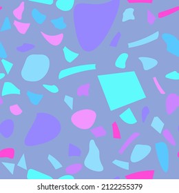 Rustic terrazzo flooring vector seamless for banner design.  Graphic modern pattern.  Vector illustration. 