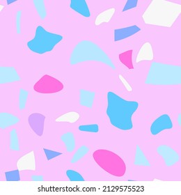Rustic terrazzo flooring vector seamless for banner design.  Graphic modern pattern.  Vector illustration. 