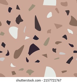 Rustic terrazzo flooring vector seamless for banner design.  Graphic modern pattern.  Seamless vector background.