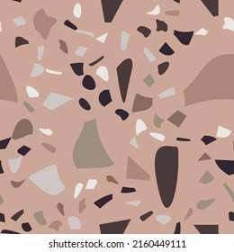 Rustic terrazzo flooring vector seamless for banner design.  Graphic modern pattern.  Vector illustration. 