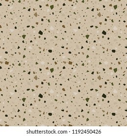 Rustic Terrazzo Seamless Pattern - Abstract Terrazzo design in rustic neutral colors