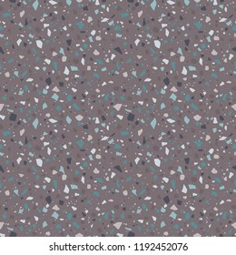 Rustic Terrazzo Seamless Pattern - Abstract Terrazzo design in rustic neutral colors