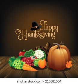 Rustic Thanksgiving design EPS 10 vector