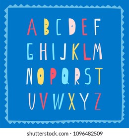Rustic unique alphabet