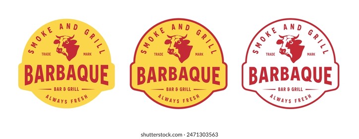 Parrilla de barbacoa rústica de Antiguas, barbacoa, sello de etiqueta de barbacoa Logo diseño