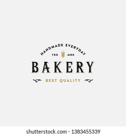 Rustic Vintage Classic Bakery logo design inspirations with Wheat inside in monoline line-art concepts