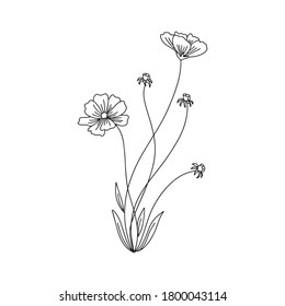 Rustic Vintage Hand drawn florals and laurels. Can be used for wedding invitations, scrapbooking, wrapping.