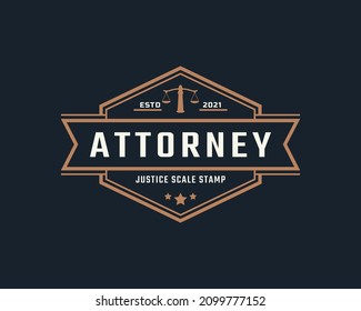 Rustic Vintage Retro Label Badge Emblem Justice Scale Stamp for Attorney Logo Design Inspiration