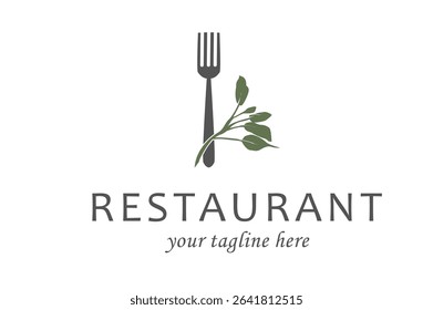 Rustic Vintage Retro Logo Spoon Fork for Natural Menu Food Kitchen Restaurant design illustration